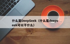 什么是DeepSeek（什么是deepseek可以干什么）