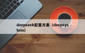 deepseek配置方案（deepsystem）