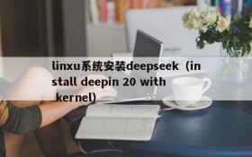 linxu系统安装deepseek（install deepin 20 with kernel）