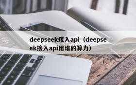 deepseek接入api（deepseek接入api用谁的算力）