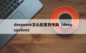 deepseek怎么配置到电脑(deepsystem)