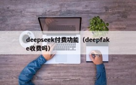 deepseek付费功能（deepfake收费吗）