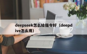 deepseek怎么给指令好(deepdive怎么用)
