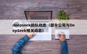 deepseek团队动态（部分公司与DeepSeek相关动态）