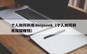 个人如何利用deepseek(个人如何利用探探赚钱)