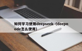 如何学习使用deepseek（deepnode怎么使用）