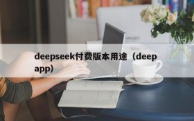 deepseek付费版本用途（deep app）