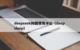 deepseek韩国使用评论（deep sleep）