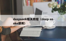 deepseek相关教程（deep snake使用）