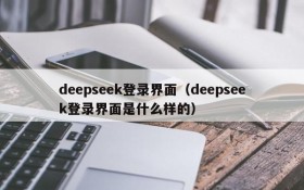 deepseek登录界面（deepseek登录界面是什么样的）