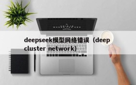 deepseek模型网络错误（deep cluster network）