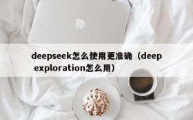 deepseek怎么使用更准确(deep exploration怎么用)