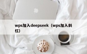 wps加入deepseek（wps加入斜杠）