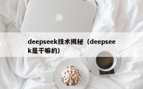 deepseek技术揭秘（deepseek是干嘛的）